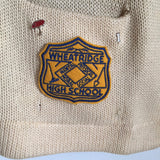 Vintage Clothing - Dated 1970 Letterman Sweater 100% Wool Wheat Ridge High School Colorado
