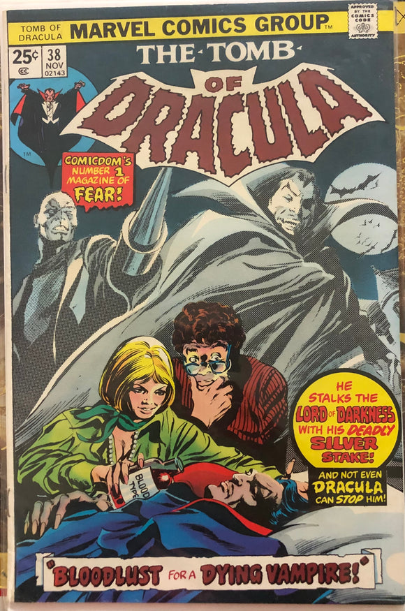Vintage Comics - Marvel’s The Tomb Of Dracula Number 38 November 1975 Bagged And Boarded Fantastic Cover Art