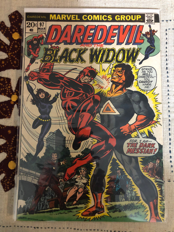 Vintage Comics - Marvel’s Dare Devil Number 97 March 1973 Bagged And Boarded Fantastic Cover Art