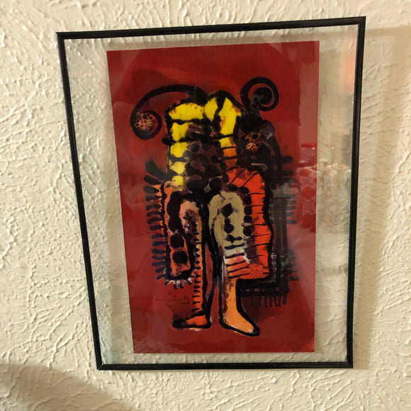 Art & Photography - Original Art “Protections” Jose Tonito 2019 Inks & Photography Chemicals On Canvas 11” by 14” With Floating Frame