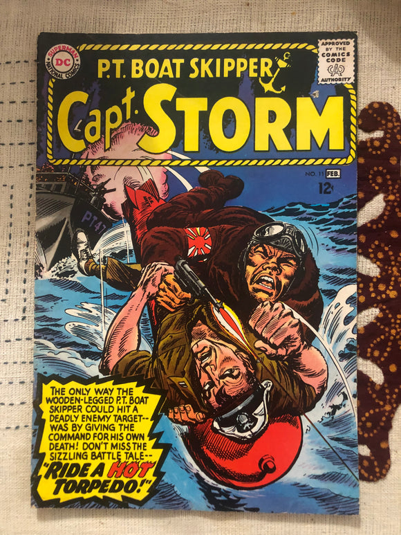 Vintage Comics - DC’s Capt. Storm Number 11 February 1966 Bagged And Boarded Fantastic Cover Art