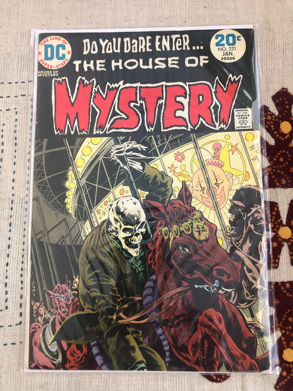 Vintage Comics - DC’s House of Mystery Number 221 January 1974 Bagged And Boarded Fantastic Cover Art