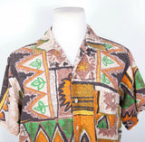 Vintage Cabana - 1950s Barkcloth Cabana Wear “Sunwear” Miami Florida Hawaiian/Aloha Shirt XL