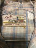 Vintage 1970’s Gap San Francisco Made In USA Men’s Small-Medium 15-M-15 1/2 Long Sleeve Snap Front Shirt
