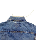 Rare Vintage 1960’s Levi’s “Big E” Thrashed Punk Rebel Vest Size Medium Made In USA