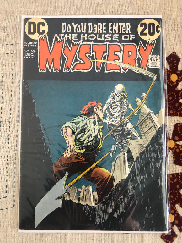 Vintage Comics - DC’s House of Mystery Number 209 December 1972 Bagged And Boarded Fantastic Cover Art