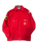 Vintage Clothing/Accessories - Fantastic 70’s Boy Scout Size M-L Red Wool Jacket With 37 Patches