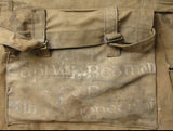Vintage Military - Named IDed World War One Military Uniform Garment Bag Heavy Canvas Name & Unit On Bag Fantastic Patina