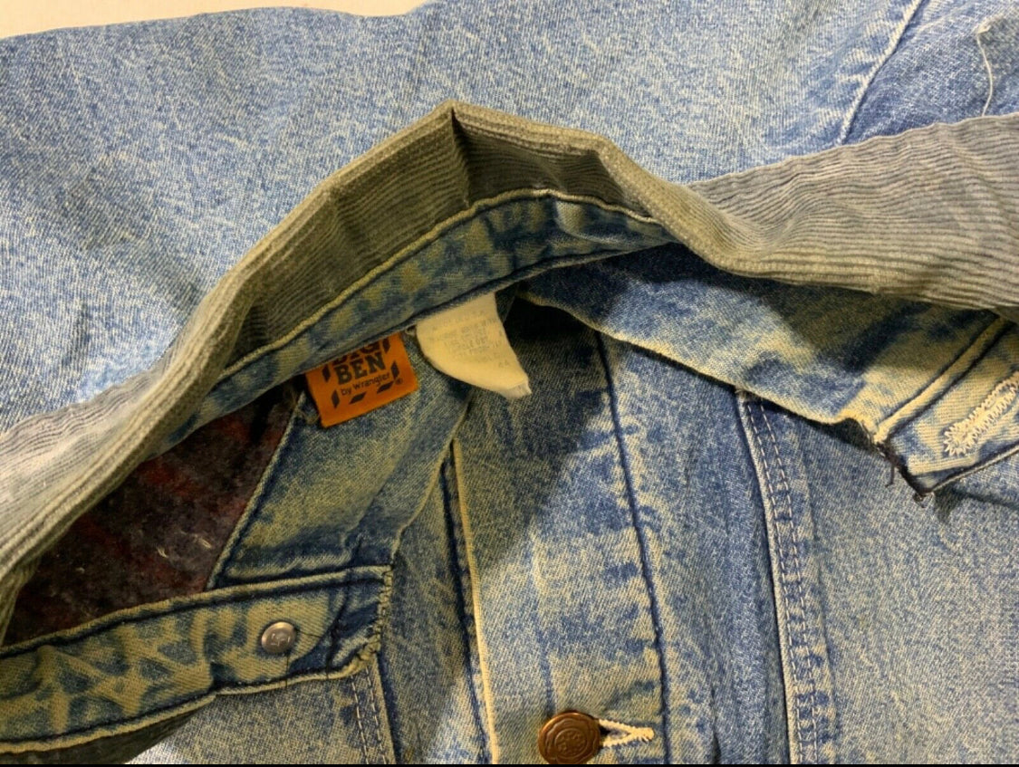 ジャケット・アウター 70's Big Ben by Wrangler Denim Coverall BIG BEN By Wrangler Coveralls XL Reg Quilted Blue Half Zip