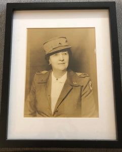Art & Photography - Fantastic World War 2 Ladies Auxiliary Red Cross In Uniform Original One Of A Kind Large Sepia Toned Photograph Matted
