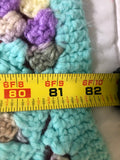 Fantastic Premium Bohemian Vintage Afghan Crocheted Knitted Granny Square Queen Topper Of Full Spread Approximately 82” by 64”