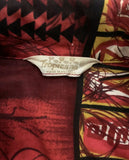 The Cabana - Rare Vintage 50s Tropicana Cotton Tiki Tapa Print Waist Length Hawaiian Aloha Shirt Size Medium