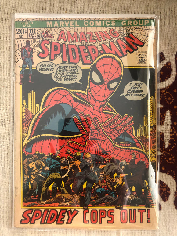 Vintage Comics - Marvel’s The Amazing Spider-Man Number 112 September 1972 Bagged And Boarded Fantastic Cover Art