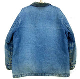 Vintage 70’s Big Ben Wrangler Made In USA Distressed Faded Worn Size XL Denim Chore Workwear Barn Jacket