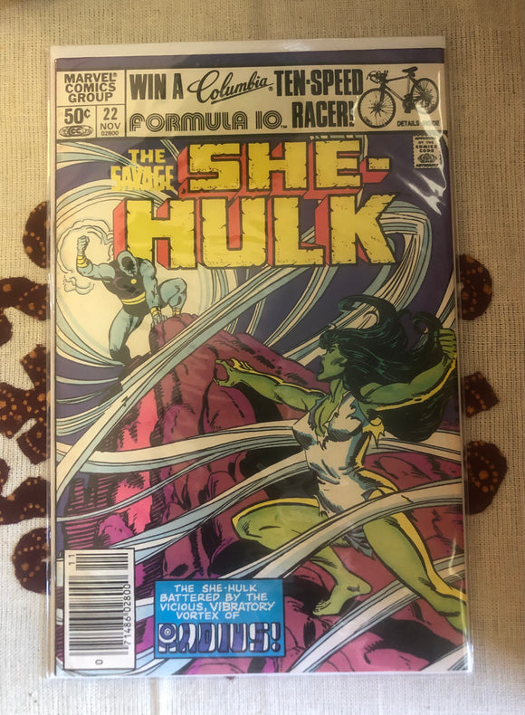 Vintage Comics - Marvel’s She Hulk Number 22 November 1981 Bagged And Boarded Fantastic Cover Art