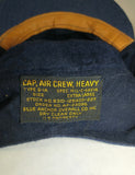 Vintage Military - WWII US Army Air Forces Hat Crew Cap XL NOS Blue Anchor Overall Co 1940s Deadstock