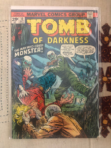 Vintage Comics - Marvel’s Tomb Of Darkness Number 10 September 1974 Bagged And Boarded Fantastic Cover Art