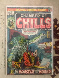Vintage Comics - Marvel’s Chamber Of Chills Number 2 January 1973 Bagged And Boarded Fantastic Cover Art Mark Jewelers Insert Variant