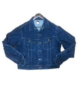 Vintage Clothing/Accessories - Lee Denim Jacket Truckers, Made In USA Size 46L Large Union Made