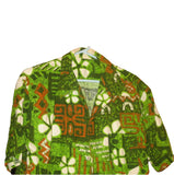 Vintage Cabana - Fantastic 50s to 60s Aloha Hawaiian Men’s Shirt Outrageously Cool Neon Psychedelic Atomic Bark Cloth Made In Hawaii Size Large