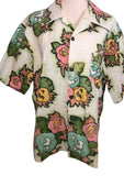 The Cabana - Premium Vintage Original Hang Ten Hawaiian Aloha Surfer Shirt Tropical So Cal Extra Large Made In USA Feet On Pocket