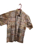 1990s Cooke Street Made In Hawaii Aloha Shirt Size Large Reverse Subdued Print