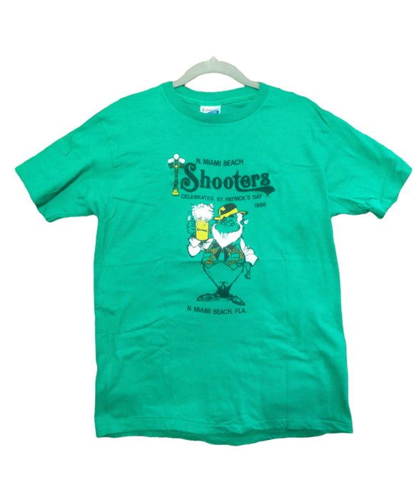 Vintage Clothing/Accessories - Deadstock Made In USA Hanes Tee 100% Cotton North Miami Beach Shooters Celebrates St. Patrick’s Day 1988