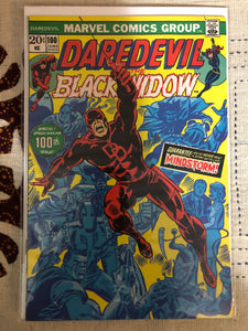 Vintage Comics - Marvel’s Daredevil Number 100 June 1973 Bagged And Boarded Fantastic Cover Art