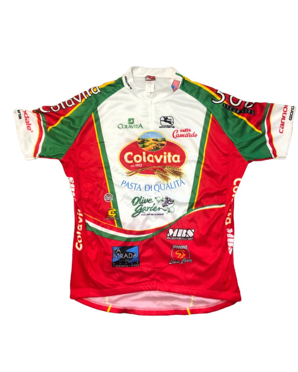 Vintage Clothing/Accessories - Made In Italy 🇮🇹 Men’s Biking 🚴‍♀️ Jersey Size XL-XXL Cannondale Colavita Olive Garden Zip Front