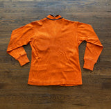 Vintage Clothing/Accessories - 1950s Red Fox Brand Nylon Letterman Sweater Varsity Orange “G” Size Medium