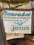 The Cabana - Vintage Kona Kai Jantzen Aloha Hawaiian Shirt Size Men's Large Made In USA