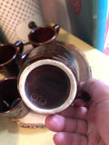 Vintage Home Decor Lot Of 5 Marcrest Daisy Dot Coco Brown Coffee Mugs