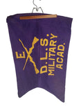 Vintage Military - 1940s WW2 Era US Army Military Academy Infantry Unit Flag D.L.S Purple & Gold