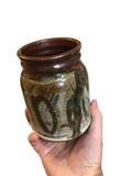 Vintage Home Decor - 70s Bohemian Studio Art Pottery Jar/Pot 6” Tall by 3.5” At Opening