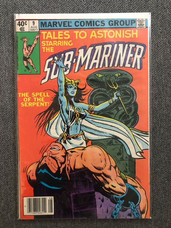 Vintage Comics - Marvel’s Tales To Astonish Number 9 Sub-Mariner August 1980 Bagged And Boarded Fantastic Cover Art