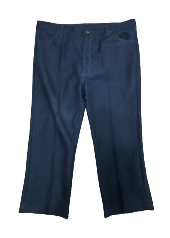 Vintage 1970’s Wrangler Polyester Pants Navy Blue 42/25.5