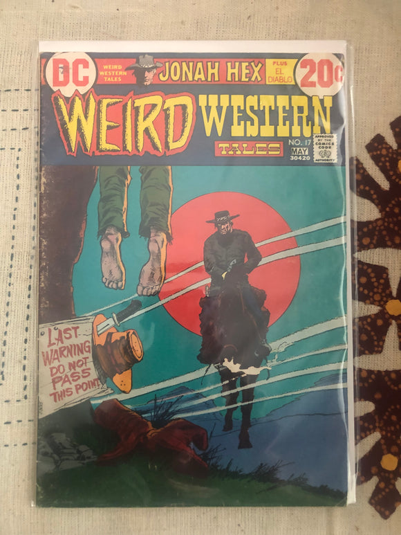 Vintage Comics - DCs Weird Western Tales Number 17 May 1973 Bagged And Boarded Fantastic Cover Art Mark Jewelers Insert