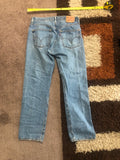 Vintage Clothing - Distressed Levi’s 501’s Button Fly 34 Inch Waist 33 Inch Inseam