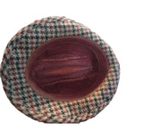 Vintage Clothing/Accessories - 60s Men’s Two Tone Houndstooth Rat Pack Hipster Hat Size 7 3/8