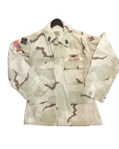 Vintage Military - 2003 Operation Iraqi Freedom XL (Large Regular) Desert 🐪 Camouflage Uniform Top With All Patches