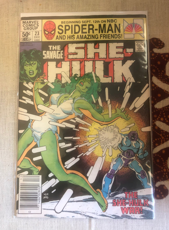 Vintage Comics - Marvel’s She Hulk Number 23 December 1981 Bagged And Boarded Fantastic Cover Art