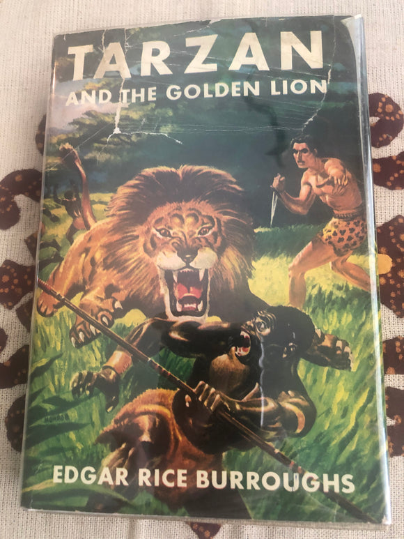 Tarzan & The Golden Lion Edgar Rice Burroughs 1923 Grosset & Dunlap Publishers NY W/Original Dust Jacket.