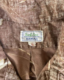 Vintage 1960’s 70’s Hawaiian Aloha Shirt Size XL Made In Hawaii “Surf Line Hawaii”