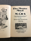 Rare “1st G&D Edition” The Master Mind Of Mars 1928 Edger Rice Burroughs Grosset & Dunlap NY, With Dust Jacket, Art & Photography -