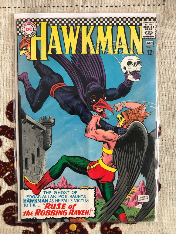 Vintage Comics - DCs Hawkman Number 17 January 1967 Bagged And Boarded Fantastic Cover Art