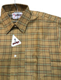 Vintage Clothing & Accessories - 70s 80s Size XL Dead Stock NWT Plaid Long Sleeved Button Front Shirt Label “Prestige The Trend Setter”