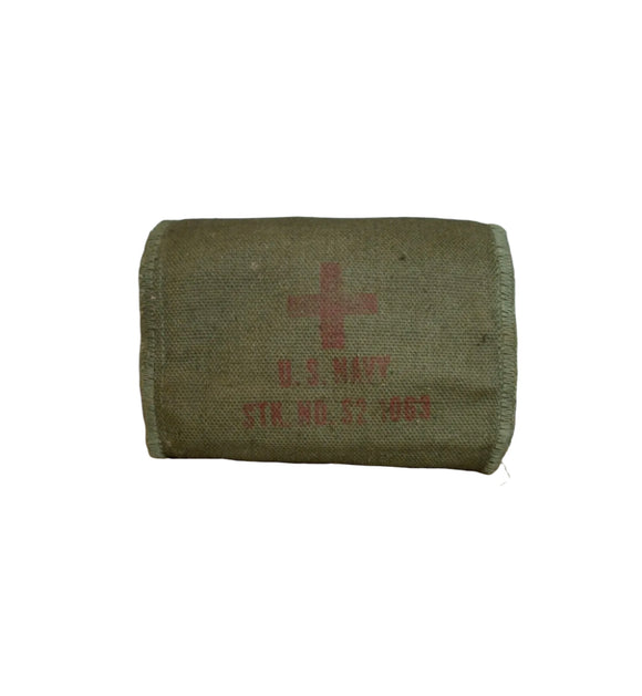 Vintage Military - WW2 Era 40s US Navy Issued Survival First Aid Pouch