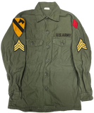 Vintage Military - 1968 Vietnam OG-107 Santeen Olive Green Army Field Uniform Top Medium