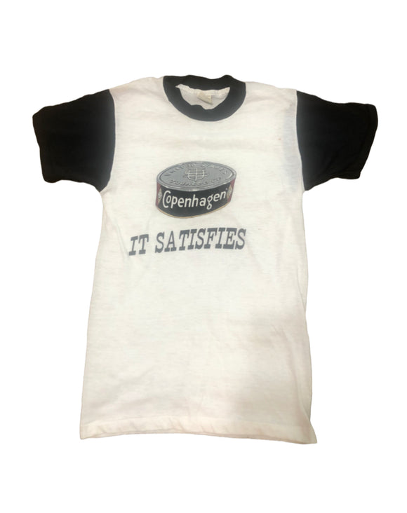 copenhagen tobacco shirt Vintage Clothing/Accessories 1970's Copenhagen It Satisfies Single Sid – TheLostPaniolo copenhagen tobacco shirt Vintage Clothing/Accessories 1970's Copenhagen It Satisfies Single Sid – TheLostPaniolo