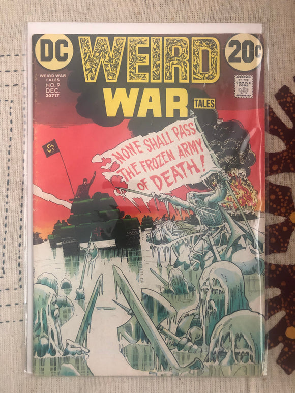 Vintage Comics - DCs Weird War Tales Number 9 December 1972 Bagged And Boarded Fantastic Cover Art Mark Jewelers Insert